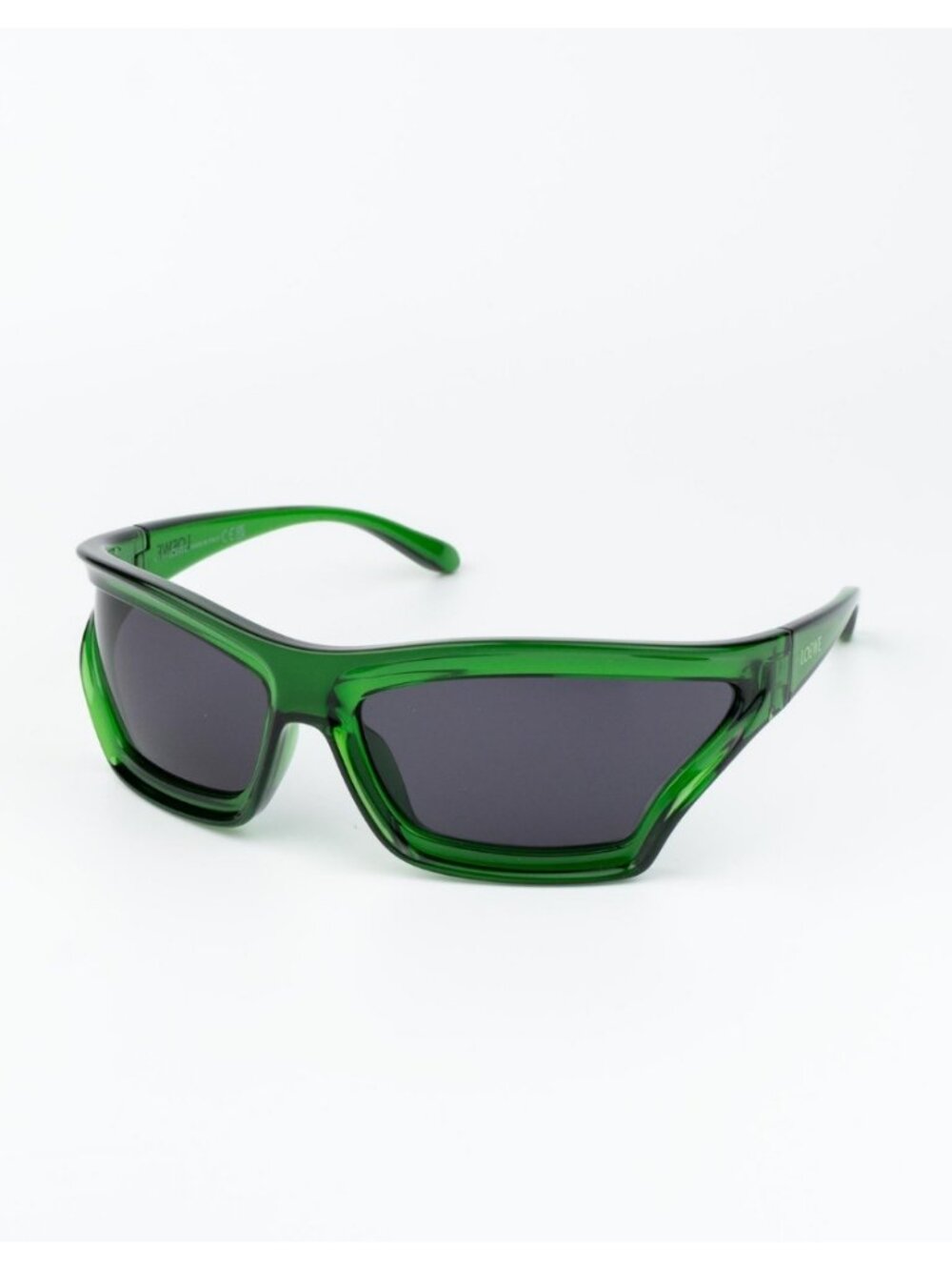 Loewe x PAULA'S IBIZA Women Sunglasses Green Smoke Wraparound LW40143U 98A